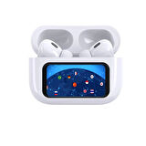 Dokunmatik LED Ekranlı Kablosuz Bluetooth Kulak İçi Kulaklık ANC Gürültü Önleyici Touch Screen Pro İOS ile Uyumlu & Android ile Uyumlu Beyaz (A9PROANC)