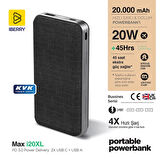 IBERRY İ20XL 20.000 mAh PD 20W TAŞINABİLİR ŞARJ ALETİ POWERBANK