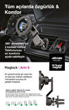 İBERRY MAGLOCK ARM 5 KLİPSLİ MAGSAFE ARAÇ İÇİ TELEFON TUTUCU