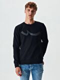 LTB Logolu Bisiklet Yaka Siyah Sweatshırt