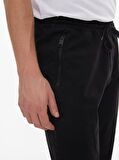 Slim Fit Jogger Bel Siyah Pantolon
