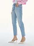 Ronna X Yüksek Bel Dar Paça Slim Jean Pantolon