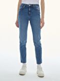Ronna X Yüksek Bel Dar Paça Slim Jean Pantolon