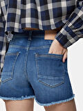 Carola Yüksek Bel Jean Şort