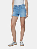 Carola Yüksek Bel Jean Şort