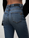 Betıana X Düz Paça Yüksek Bel Jean Pantolon