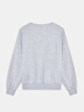 Sloganlı Relaxed Fit Gri Sweatshırt