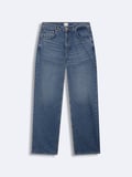 Marıno 5 Orta Bel Düz Paça Mid Indigo Jean Pantolon
