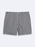 Çizgili Regular Lacivert Deniz Şort