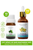 Akne Seti - Çay Ağacı Yağı 10 ml, Sarı Kantaron Yağı 50 ml 2'li Set