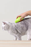 Buharlı Kedi & Köpek Yıkama Fırçası Tarağı Yumuşak Silikon Fırça, 10 ml Hediye Nane Yağı
