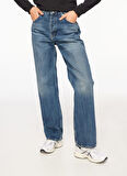 Denim Trip Yüksek Bel Ankle Paça Straight Mavi Kadın Denim Pantolon DT10502 TARA Yüksek Bel Straight Cr
