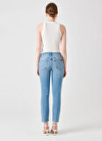 Denim Trip Yüksek Bel Düz Paça Slim Fit Açık İndigo Kadın Denim Pantolon DT11123