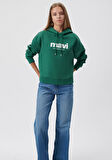 Mavi Logo Baskılı Yeşil Kapüşonlu Sweatshirt 168334-71874