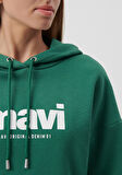 Mavi Logo Baskılı Yeşil Kapüşonlu Sweatshirt 168334-71874
