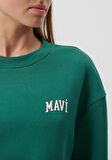Mavi Logo Baskılı Yeşil Sweatshirt 1611601-71874