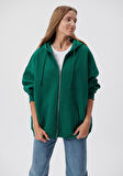 Mavi Fermuarlı Kapüşonlu Yeşil Sweatshirt 1610221-71874
