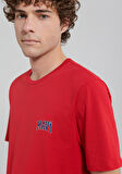 Mavi Logo Baskılı Kırmızı Tişört 0611714-82054