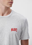 Mavi Logo Baskılı Gri Tişört 0611714-82498