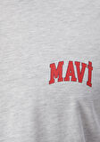 Mavi Logo Baskılı Gri Tişört 0611714-82498