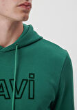 Mavi Logo Baskılı Kapüşonlu Yeşil Sweatshirt 0610941-71874