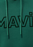Mavi Logo Baskılı Kapüşonlu Yeşil Sweatshirt 0610941-71874