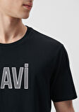 Mavi Logo Baskılı Siyah Tişört 066842-900