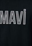 Mavi Logo Baskılı Siyah Tişört 066842-900