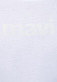 Mavi Logo Baskılı Beyaz Tişört 0611807-620