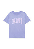 Mavi Logo Baskılı Mor Tişört 7610109-70541