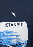 Mavi İstanbul Baskılı Lacivert Tişört 0611884-70490