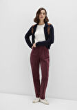 Laura Bordo Kadife Pantolon 101153-85728