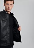Mavi Siyah Suni Deri Ceket 0110345-900