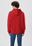 Mavi Logo Baskılı Kapüşonlu Kırmızı Sweatshirt 067149-86417