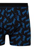 Mavi Baskılı Lacivert Boxer 0911314-70500