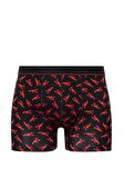 Mavi Baskılı Siyah Boxer 0911307-900
