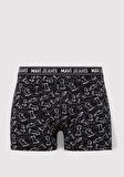 Satranç Baskılı Siyah Boxer 0911313-900