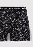 Satranç Baskılı Siyah Boxer 0911313-900