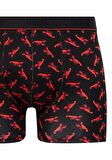 Mavi Baskılı Siyah Boxer 0911307-900