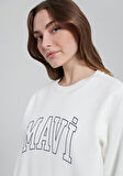 Mavi Logo Baskılı Beyaz Sweatshirt 1611192-70057