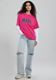 Mavi Logo Baskılı Pembe Tişört 1600843-70918