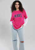 Mavi Logo Baskılı Pembe Tişört 1600843-70918