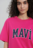 Mavi Logo Baskılı Pembe Tişört 1600843-70918