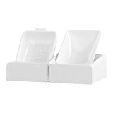 Yasomi DU-F03V SmartPaw+ 2si1 Arada 4L/5L Kapasiteli Pilli/Kablolu Akıllı Otomatik Mama ve Su Kabı (Beyaz)