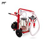 Tamam Ecomini Tekli İnek Süt Sağma Makinesi (Paslanmaz Güğüm-Silikon Memelik) (Kuru Pompa)