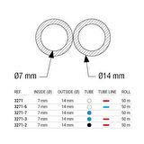 Melasty Süt Sağma Makinesi İkili Nabız Hortumu (Ø7 x Ø14 mm) (2,25 Metre - Kesili)