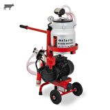 Melasty Micro Tekli İnek Süt Sağma Makinesi (Alüminyum Güğüm - Silikon Memelik) (Kuru Pompa)