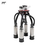 Melasty Süt Sağma Makinesi 240 cc Sağım Demeti (Yarım Tip Paslanmaz Kılıflı)