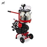 Melasty Micro İkili Keçi Süt Sağma Makinesi (Paslanmaz Güğüm - Kauçuk Memelik) (Micro) (Kuru Pompa)