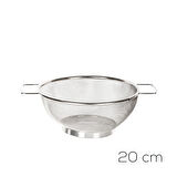 Porsima İvory Kulplu Paslanmaz Çelik Süzgeç Mutfak Eleği Meyve ve Sebze Yıkama Aparatı Kevgir 20cm